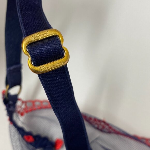 Agent Provocateur Winnie Navy Red Polka Dot Bra 36D - Picture 8 of 10